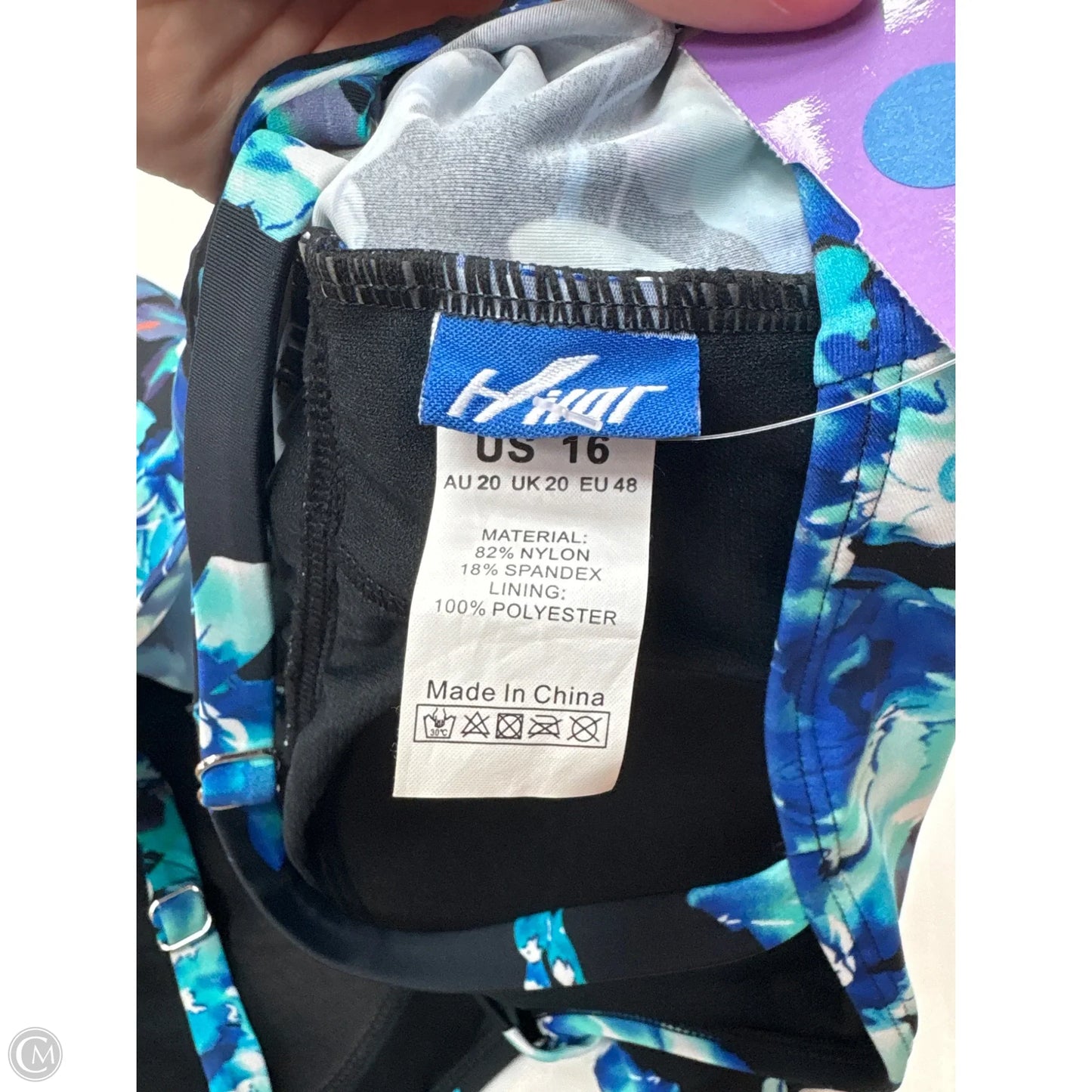 Swimsuit Top By Clothes Mentor In Blue, Size: Xl