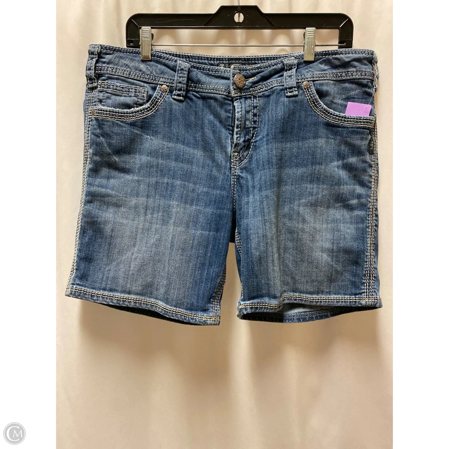 Shorts By Silver In Blue Denim, Size: 16