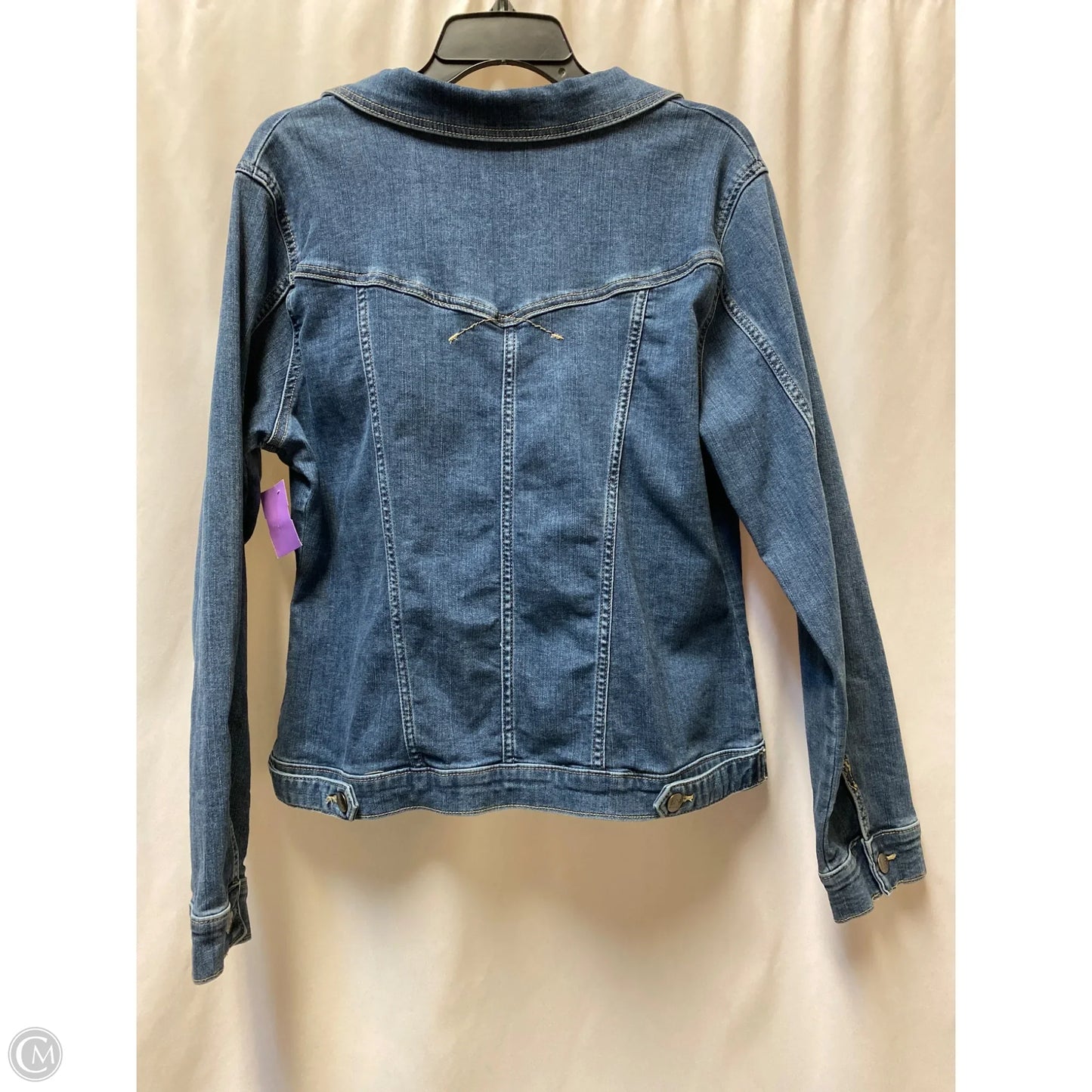 Jacket Denim By Lee In Blue Denim, Size: Xl