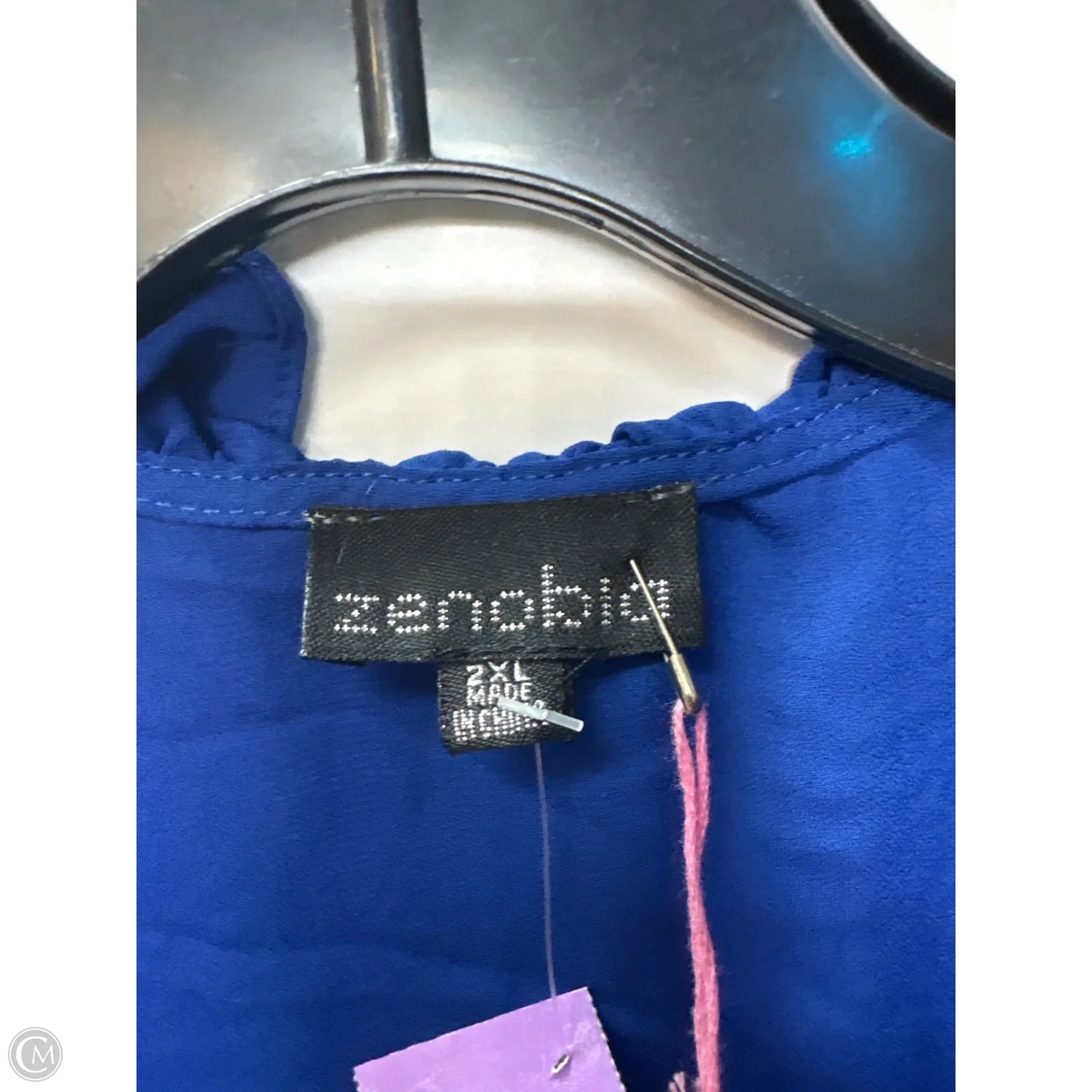 Top Sleeveless By Clothes Mentor In Blue, Size: 2x
