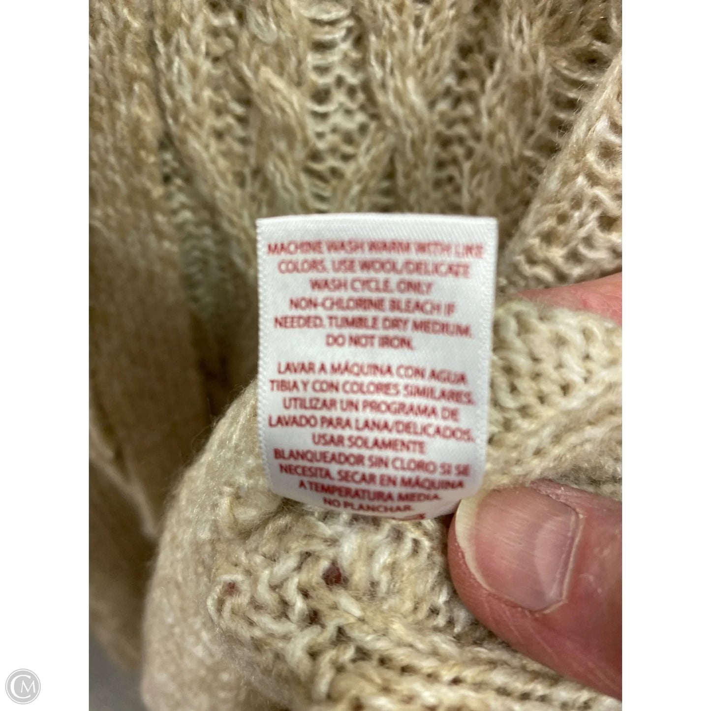 Cardigan By Faded Glory In Tan, Size: 4x