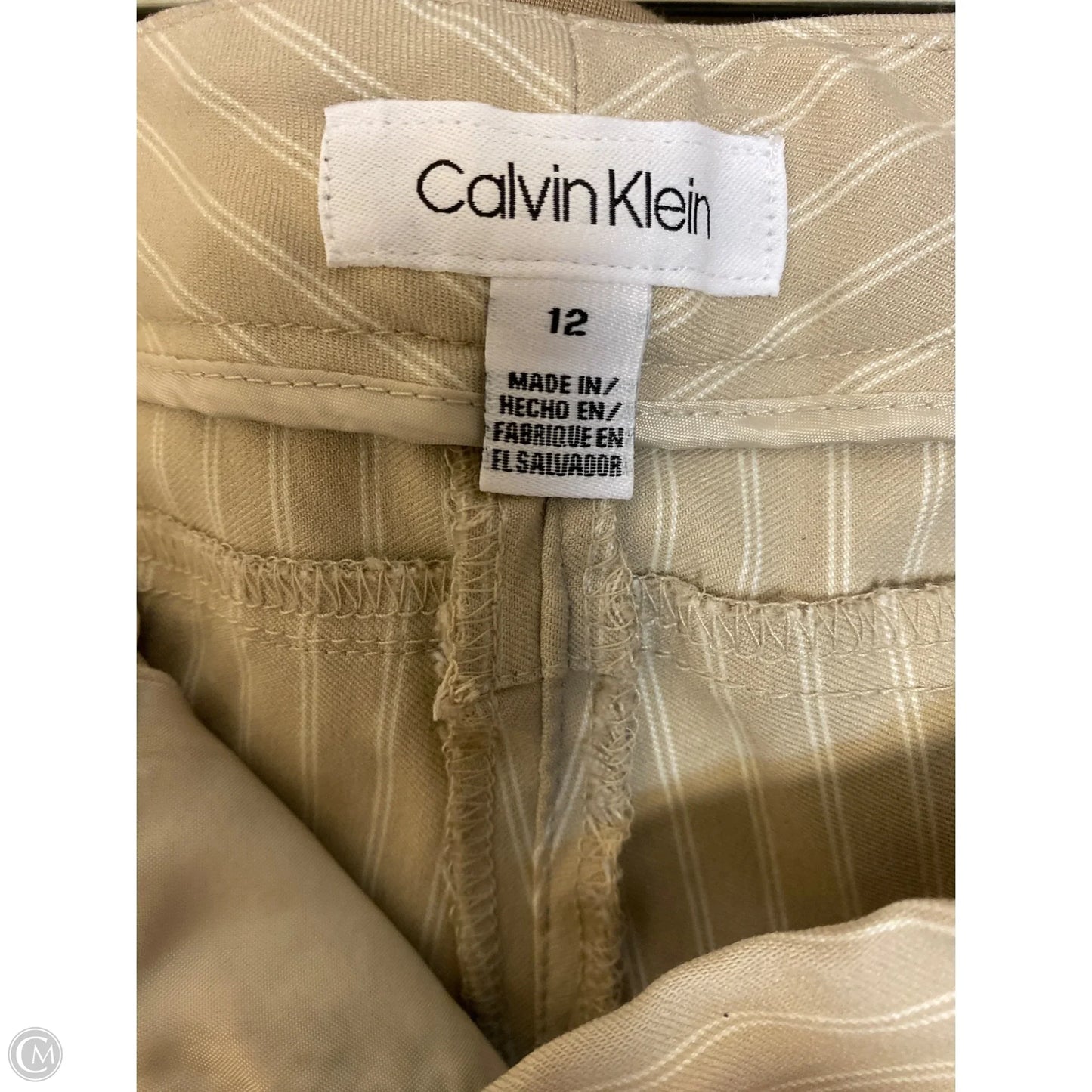 Pants Dress By Calvin Klein In Tan, Size: 12