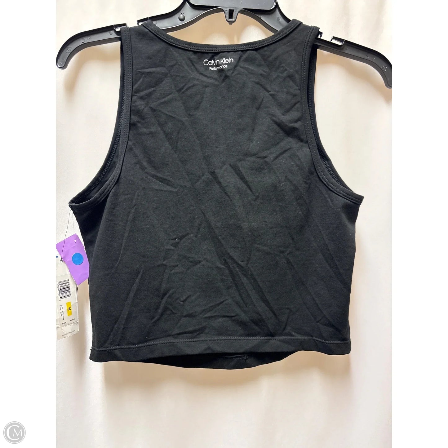 Athletic Tank Top By Calvin Klein In Black, Size: M