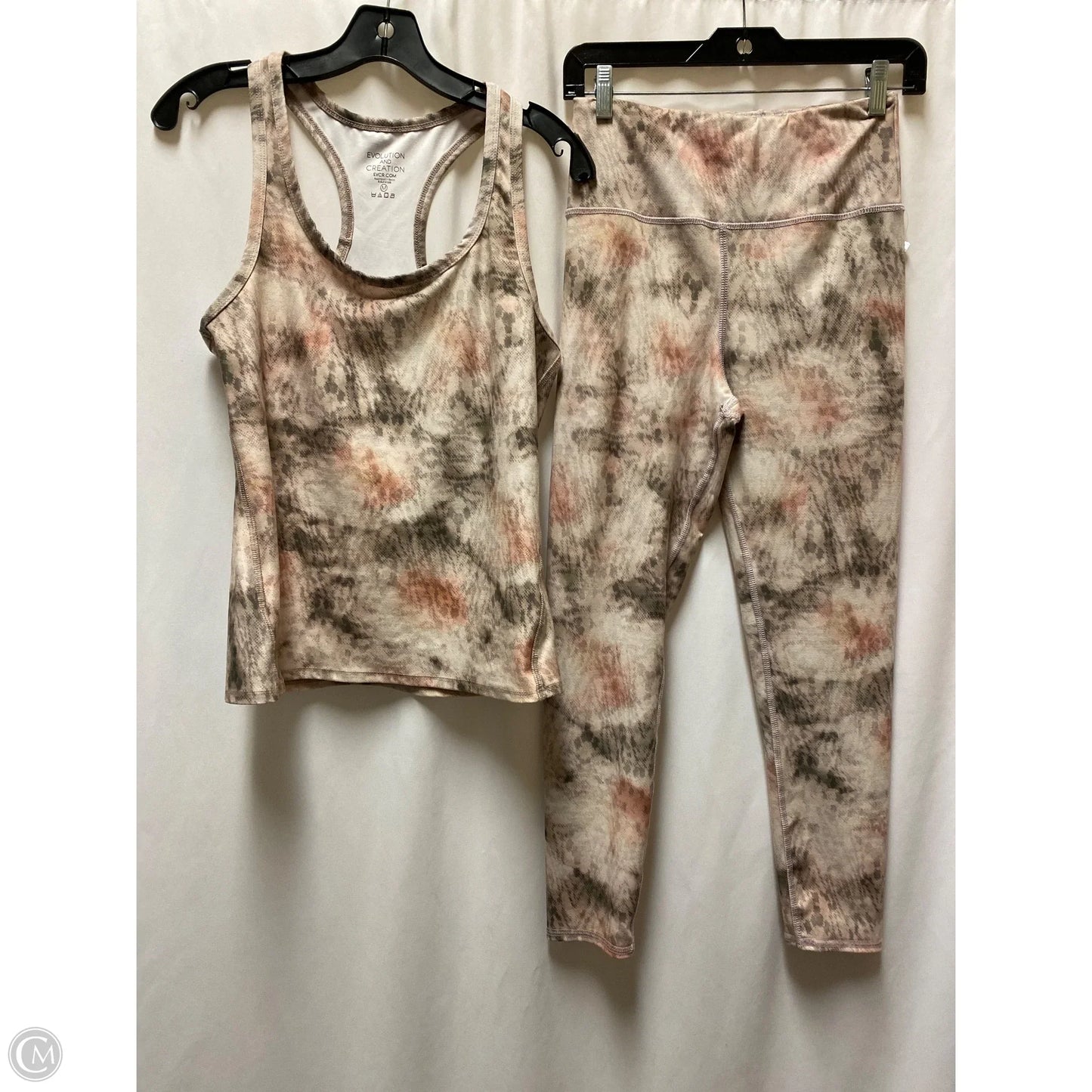 Athletic Pants 2pc By Evolution In Beige, Size: M