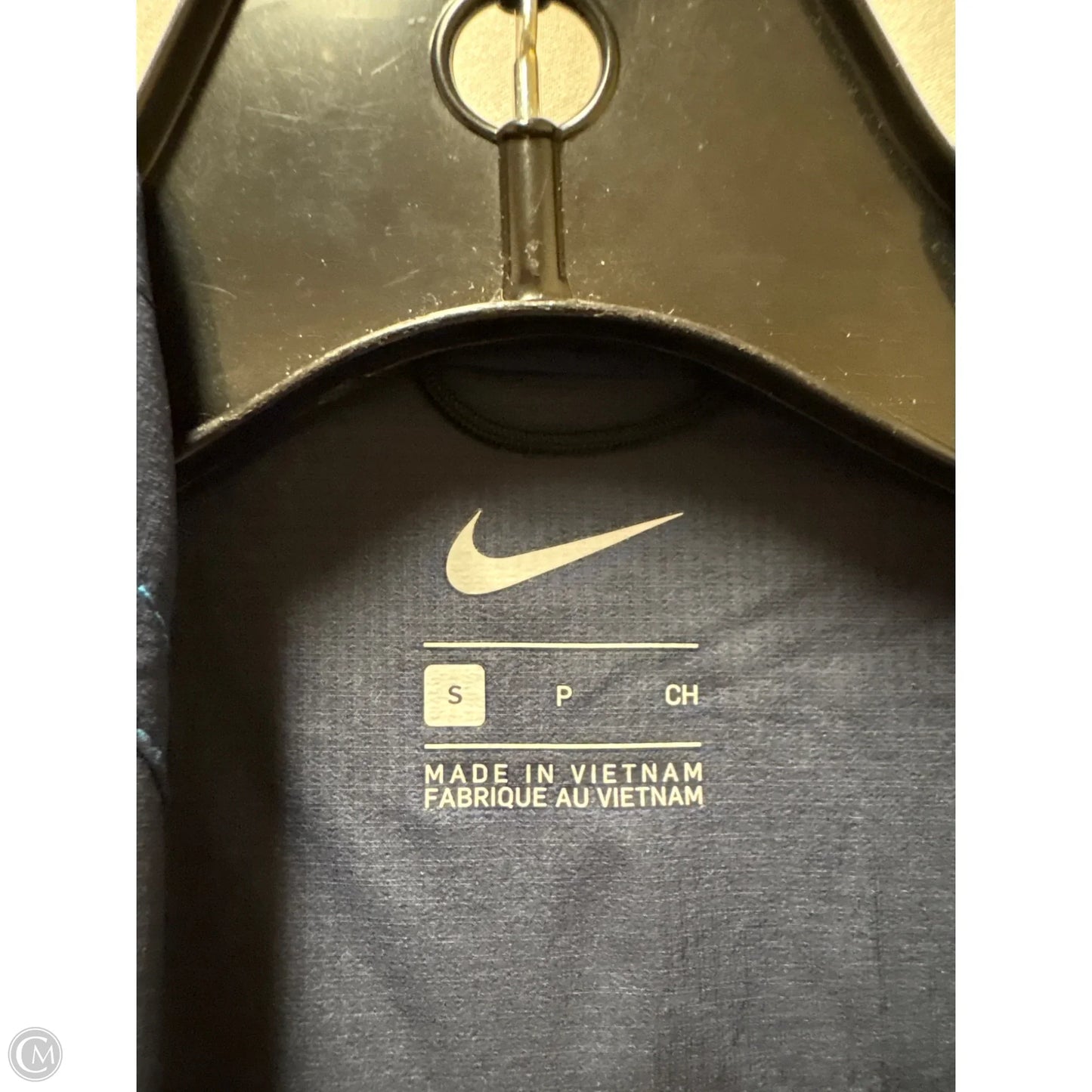 Athletic Jacket By Nike In Navy, Size: S