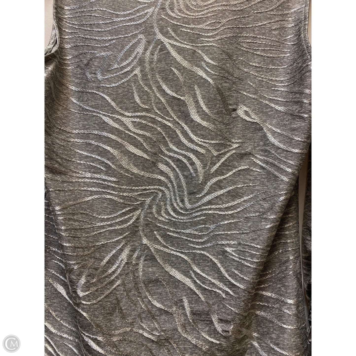 Top 2pc Sleeveless By Jm Collections In Silver, Size: S