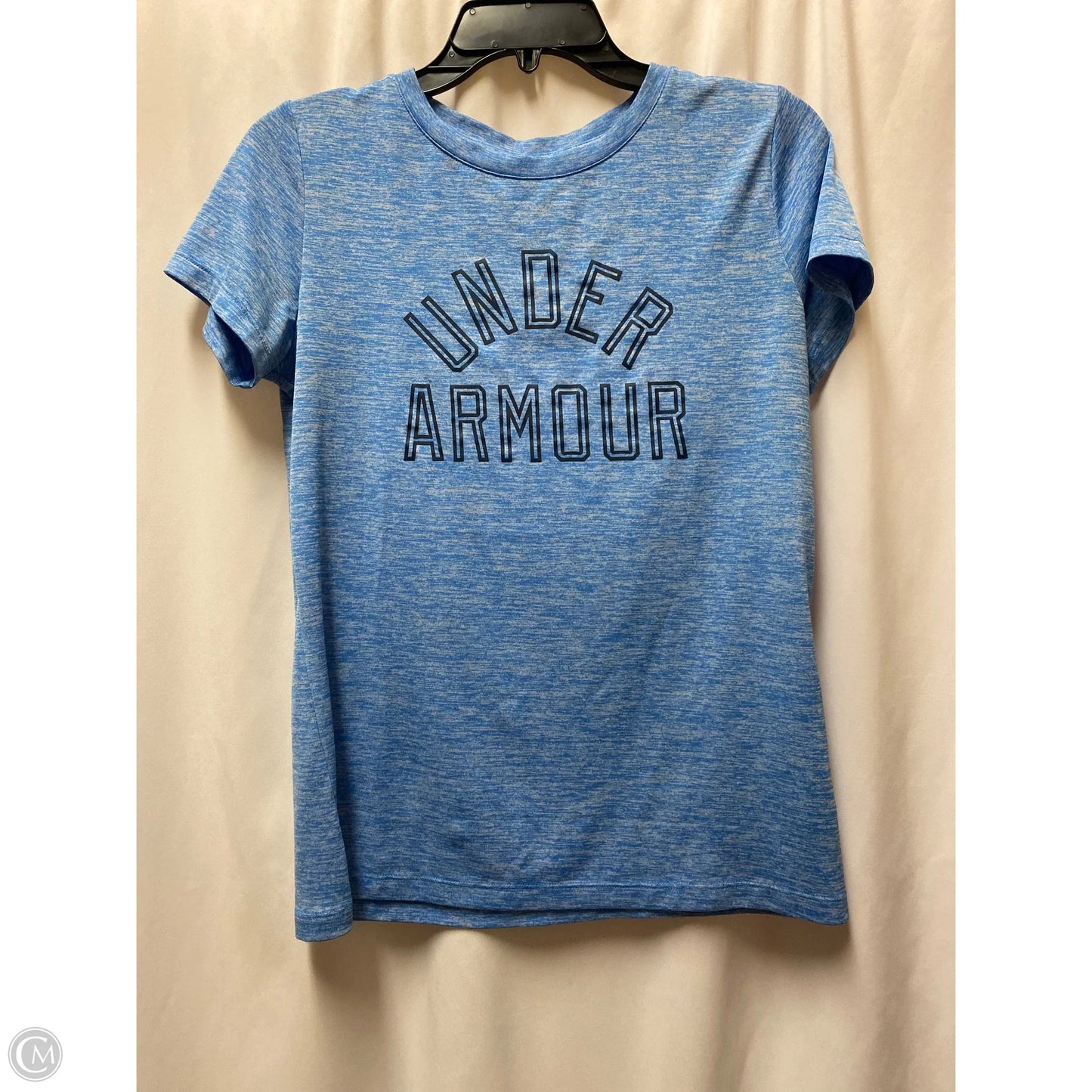 Athletic Top Short Sleeve By Under Armour In Blue, Size: S
