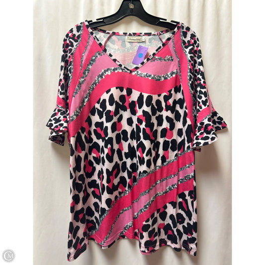 Top Short Sleeve By Clothes Mentor In Pink, Size: L