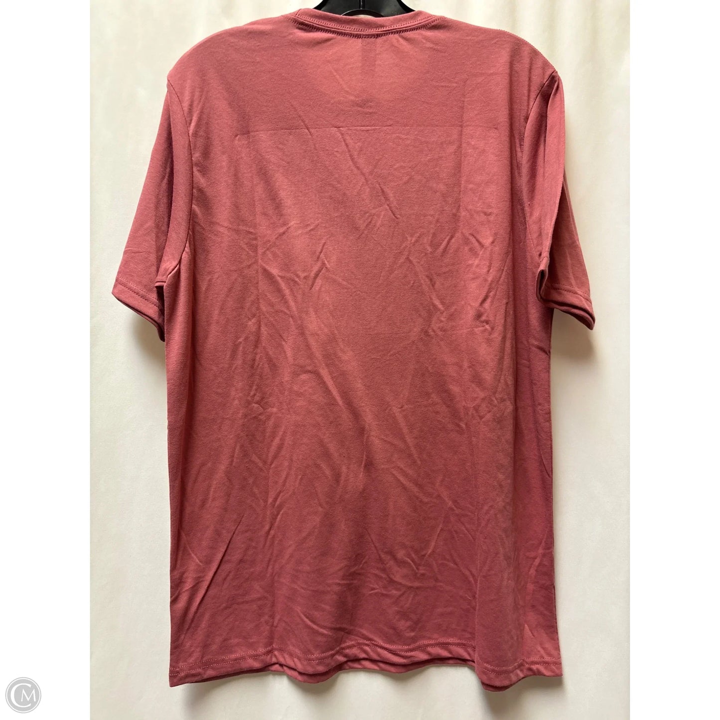 Top Short Sleeve By Next Level In Pink, Size: L