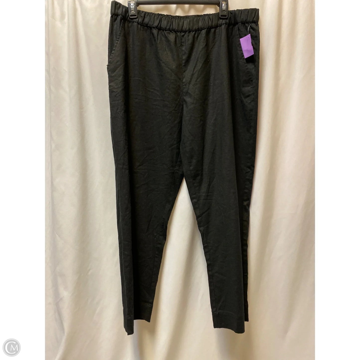 Pants Linen By Who What Wear In Black, Size: 16