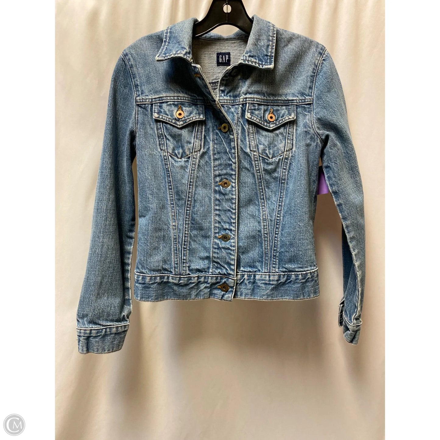 Jacket Denim By Gap In Blue Denim, Size: M