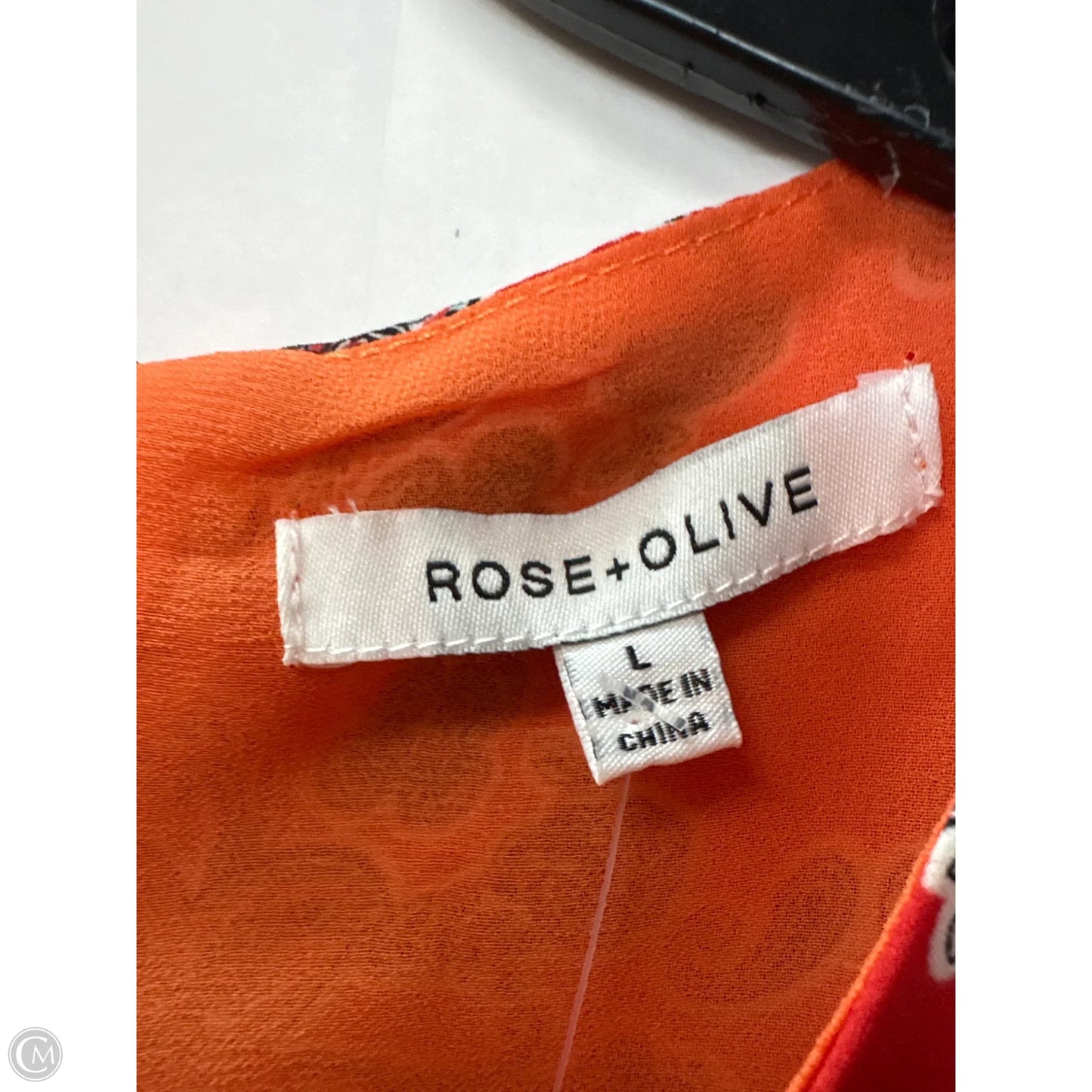 Top Sleeveless By Rose And Olive In Orange, Size: L