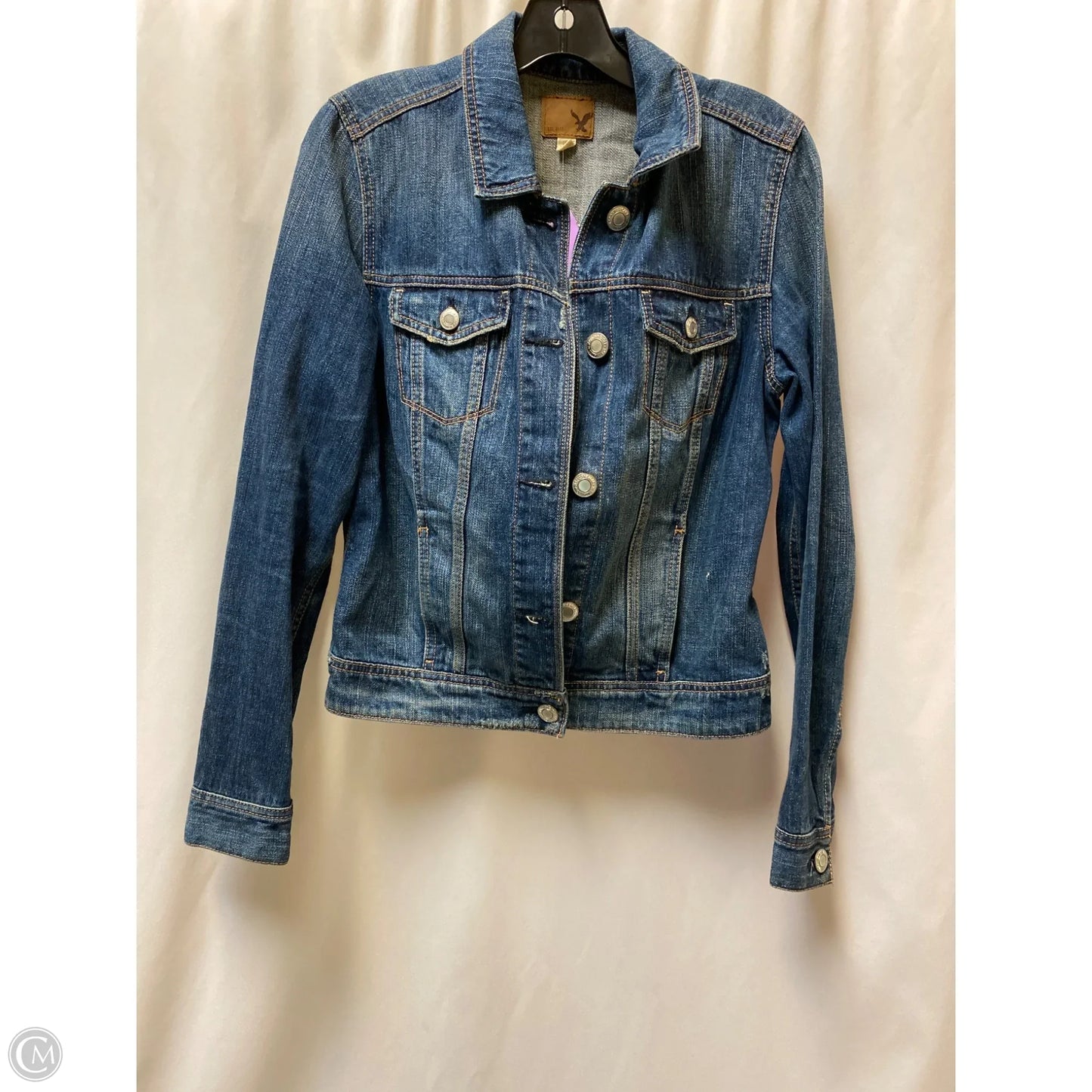 Jacket Denim By American Eagle In Blue Denim, Size: M