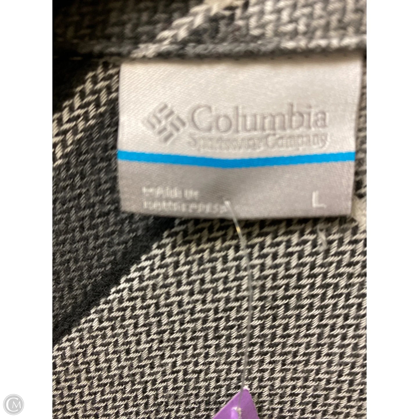 Top Long Sleeve By Columbia In Grey, Size: L