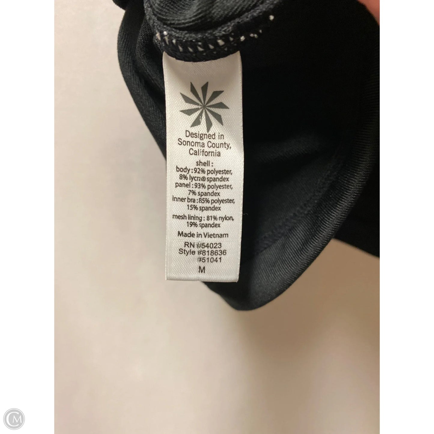 Athletic Bra By Athleta In Black, Size: M