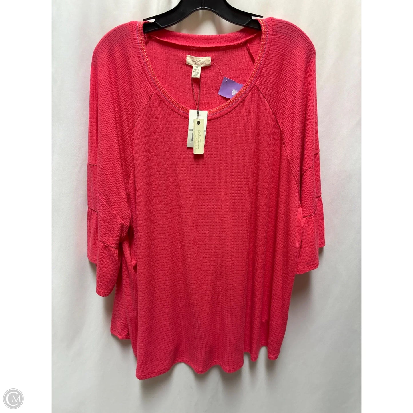 Top Long Sleeve By Chaps In Red, Size: 3x