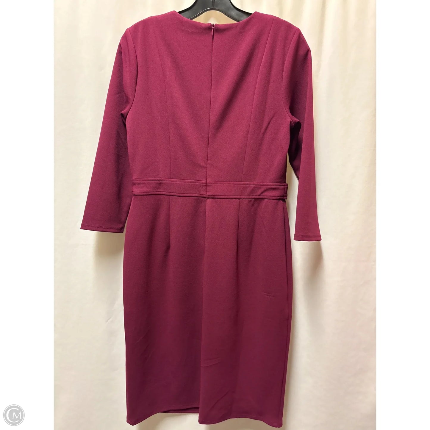 Dress Casual Midi By London Style In Maroon, Size: M