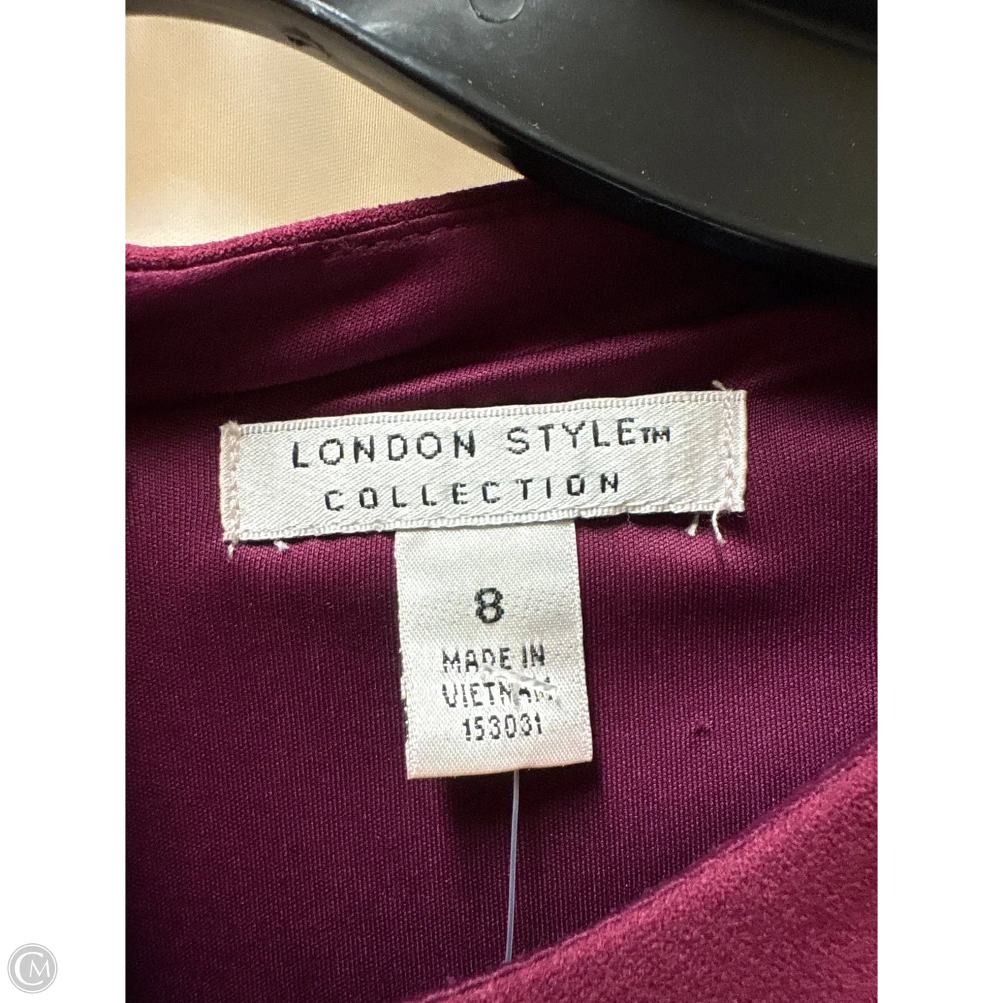 Dress Casual Midi By London Style In Maroon, Size: M