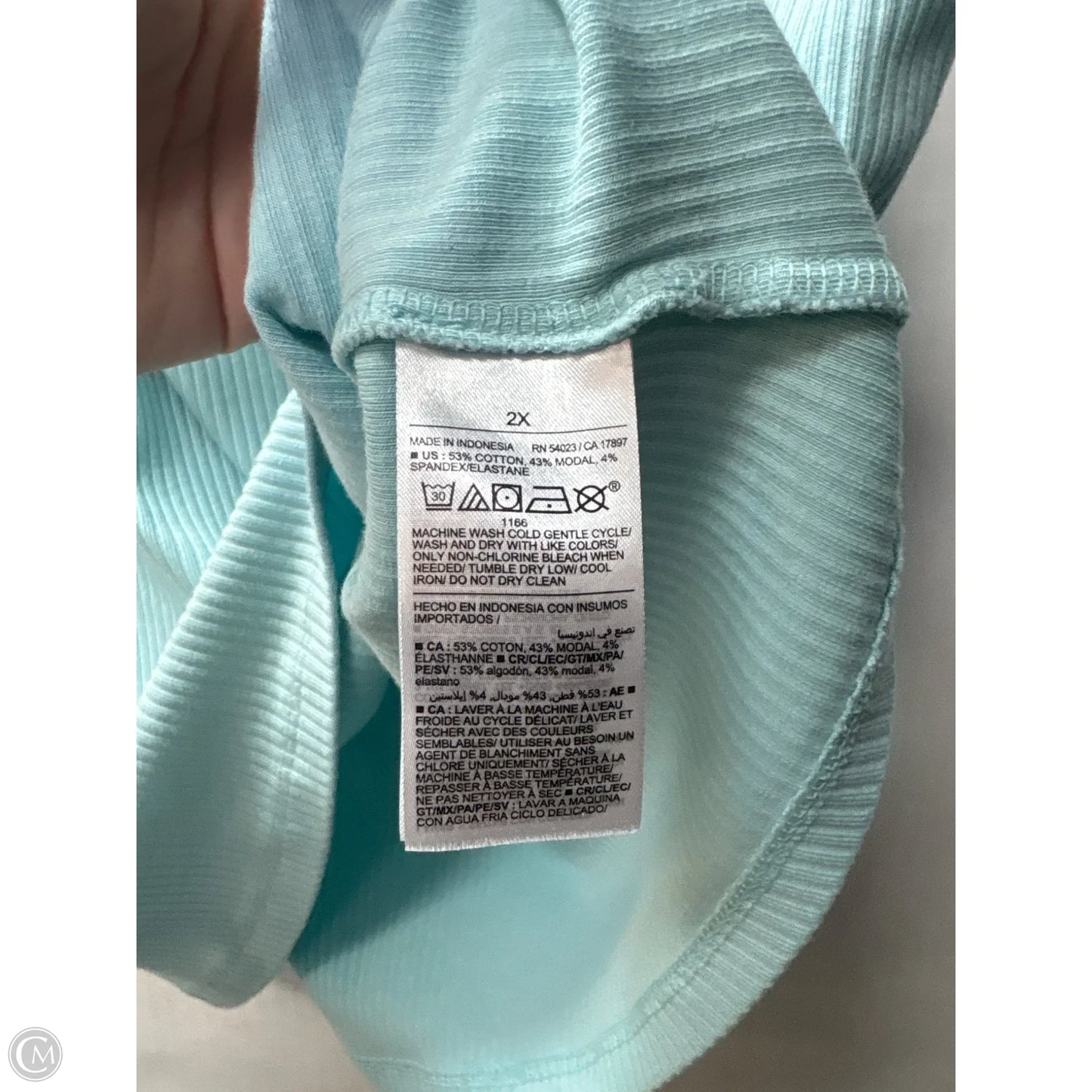 Top Sleeveless By Old Navy In Green, Size: 2x