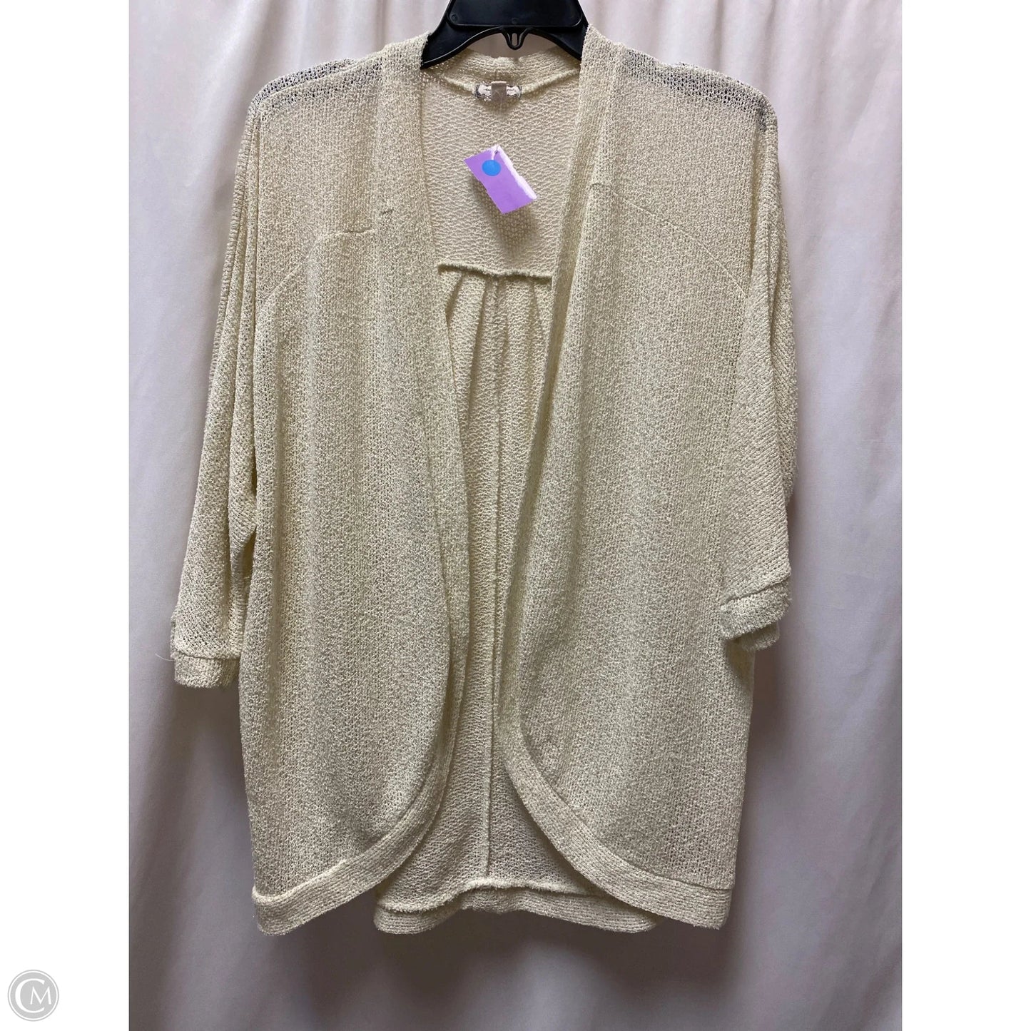 Cardigan By Eyeshadow In Cream, Size: 1x
