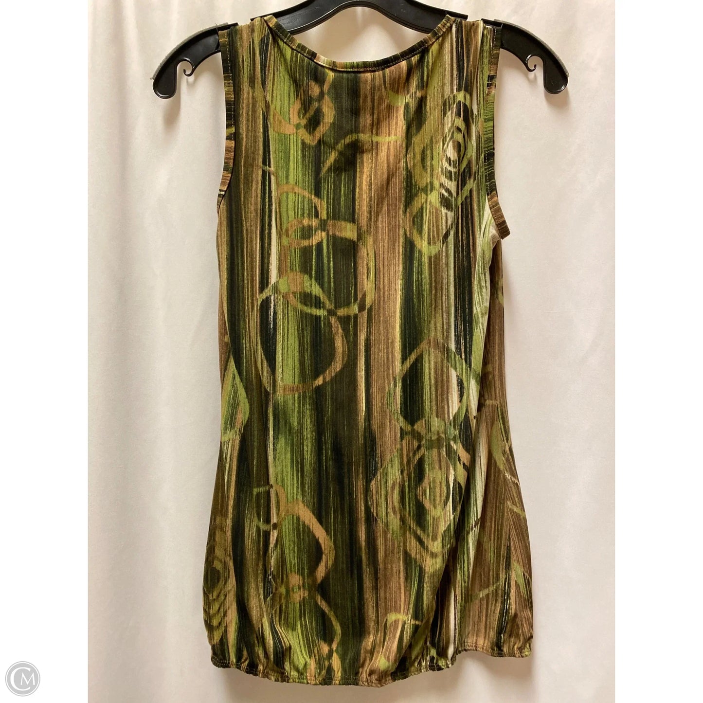 Top Sleeveless By Agenda In Green, Size: M