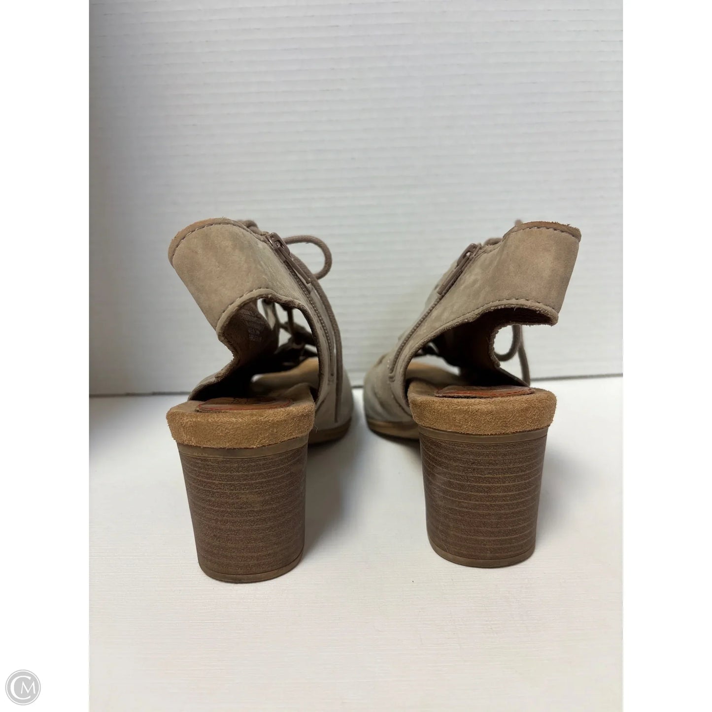 Sandals Heels Block By Rockport In Grey, Size: 7.5