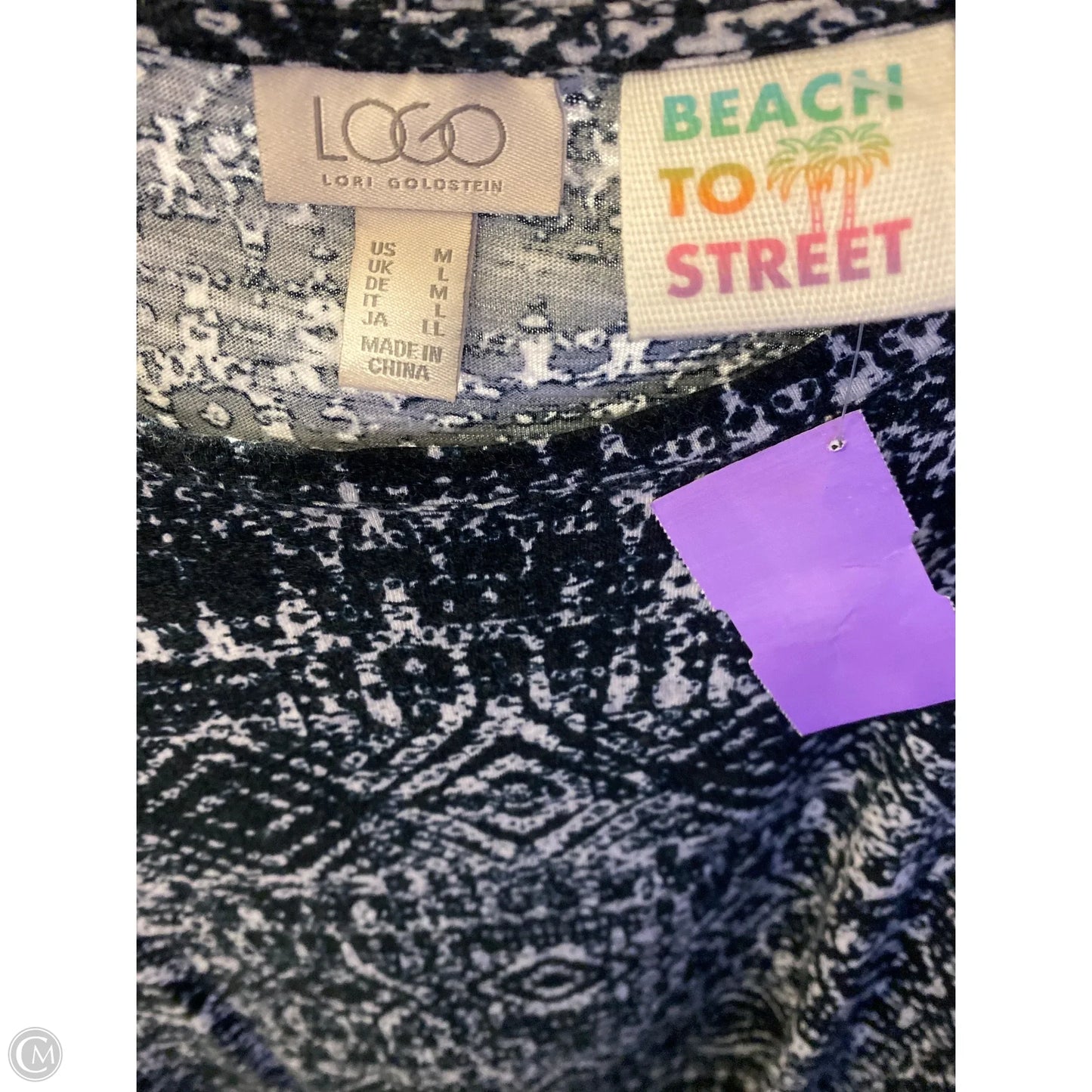 Lounge Set Pants By Logo In Black & White, Size: M