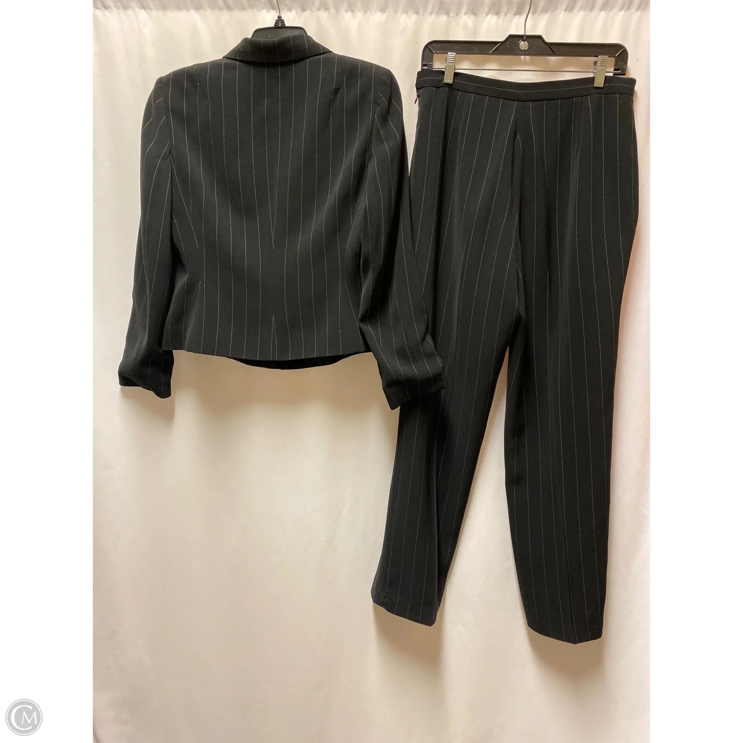 Pants Suit 2pc By Kasper In Black, Size: 10p