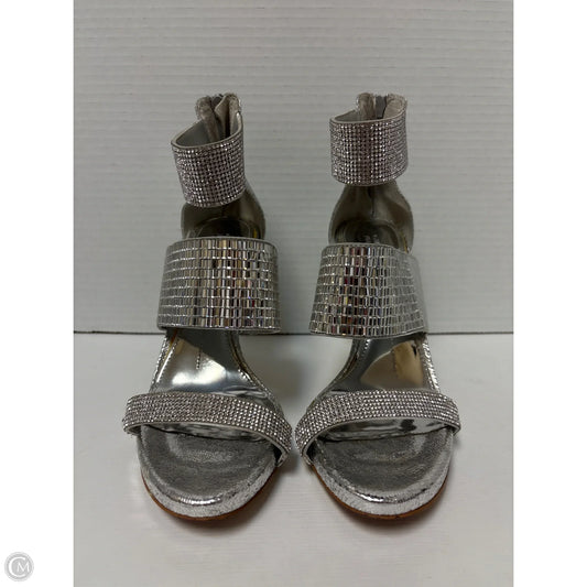Shoes Heels Stiletto By Gianni Bini In Silver, Size: 6