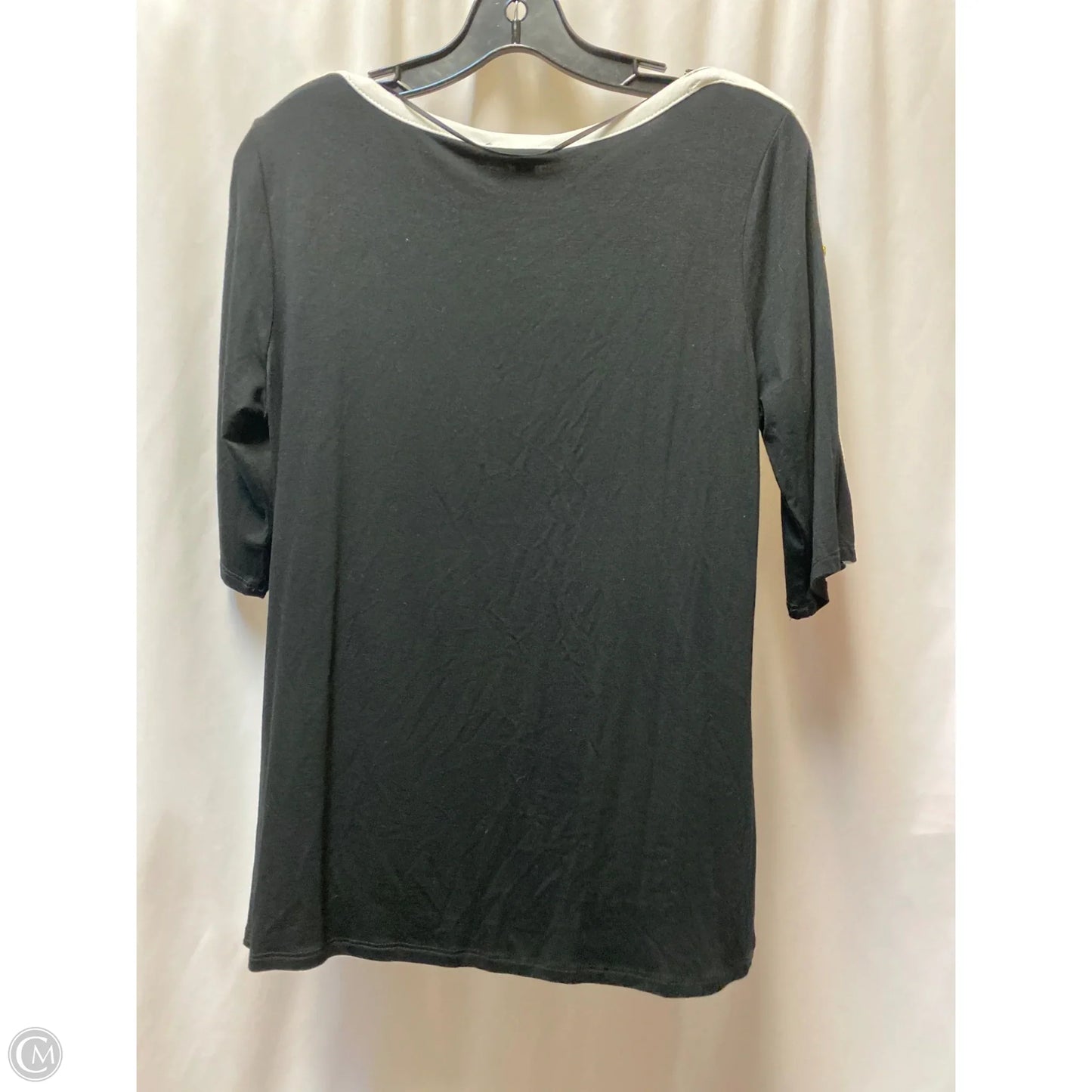 Top Short Sleeve By Cable And Gauge In Black, Size: L