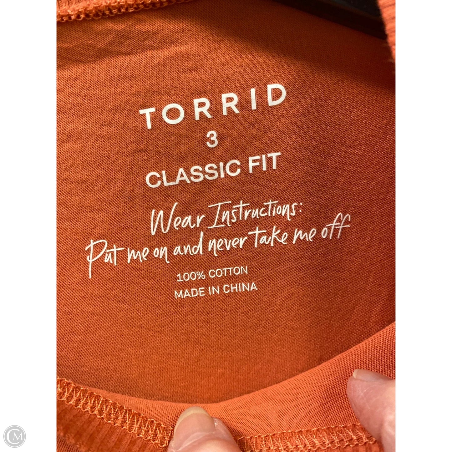 Top Short Sleeve By Torrid In Copper, Size: 3x