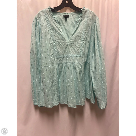 Top Long Sleeve By Torrid In Green, Size: 3x