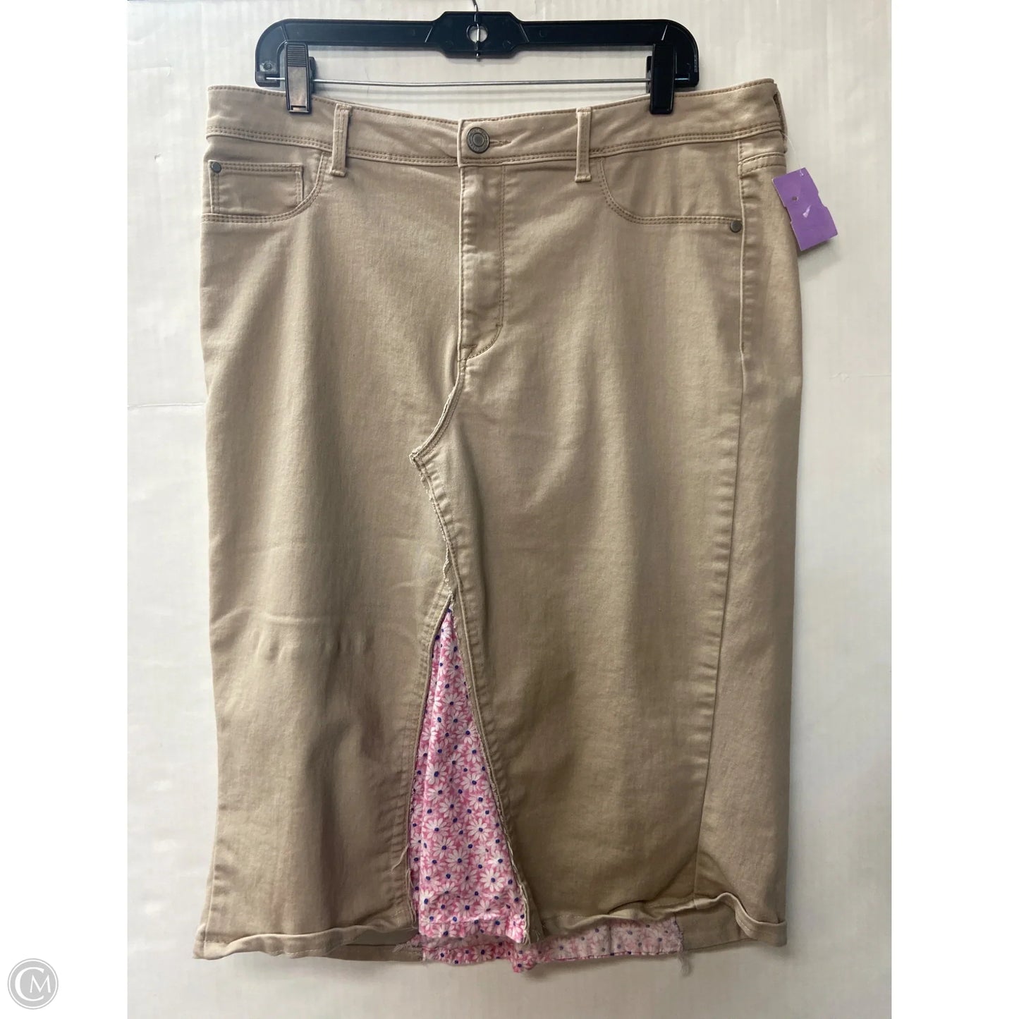 Skirt Maxi By Time And Tru In Cream, Size: 16