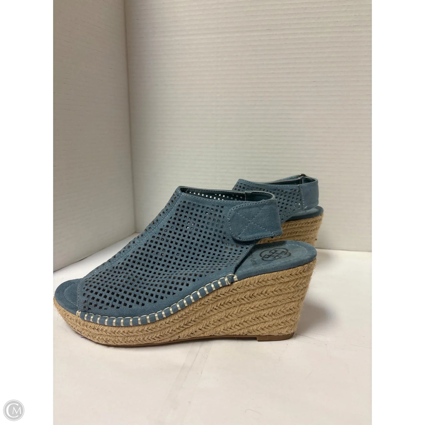 Sandals Heels Block By Daisy Fuentes In Blue, Size: 8.5