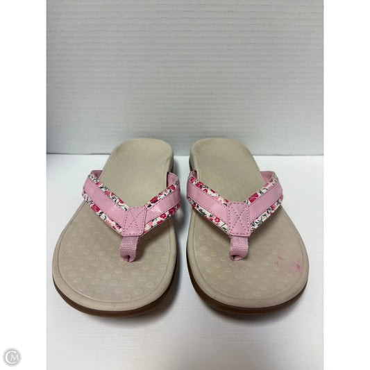 Sandals Flip Flops By Vionic In Pink, Size: 8