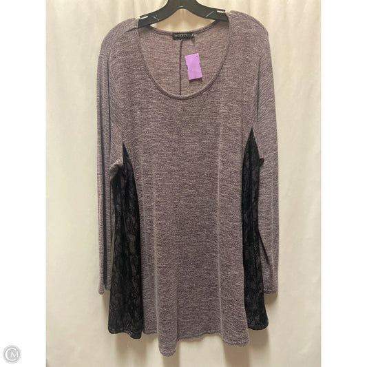 Top Long Sleeve By Clothes Mentor In Purple, Size: 4x