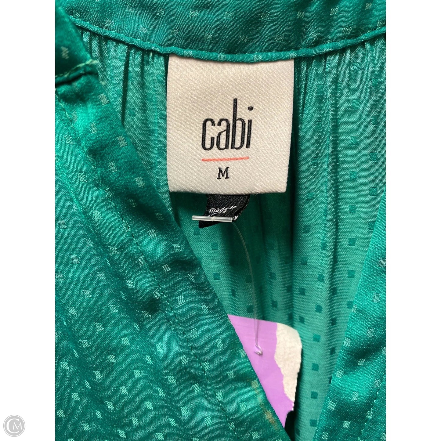Top Sleeveless By Cabi In Green, Size: M