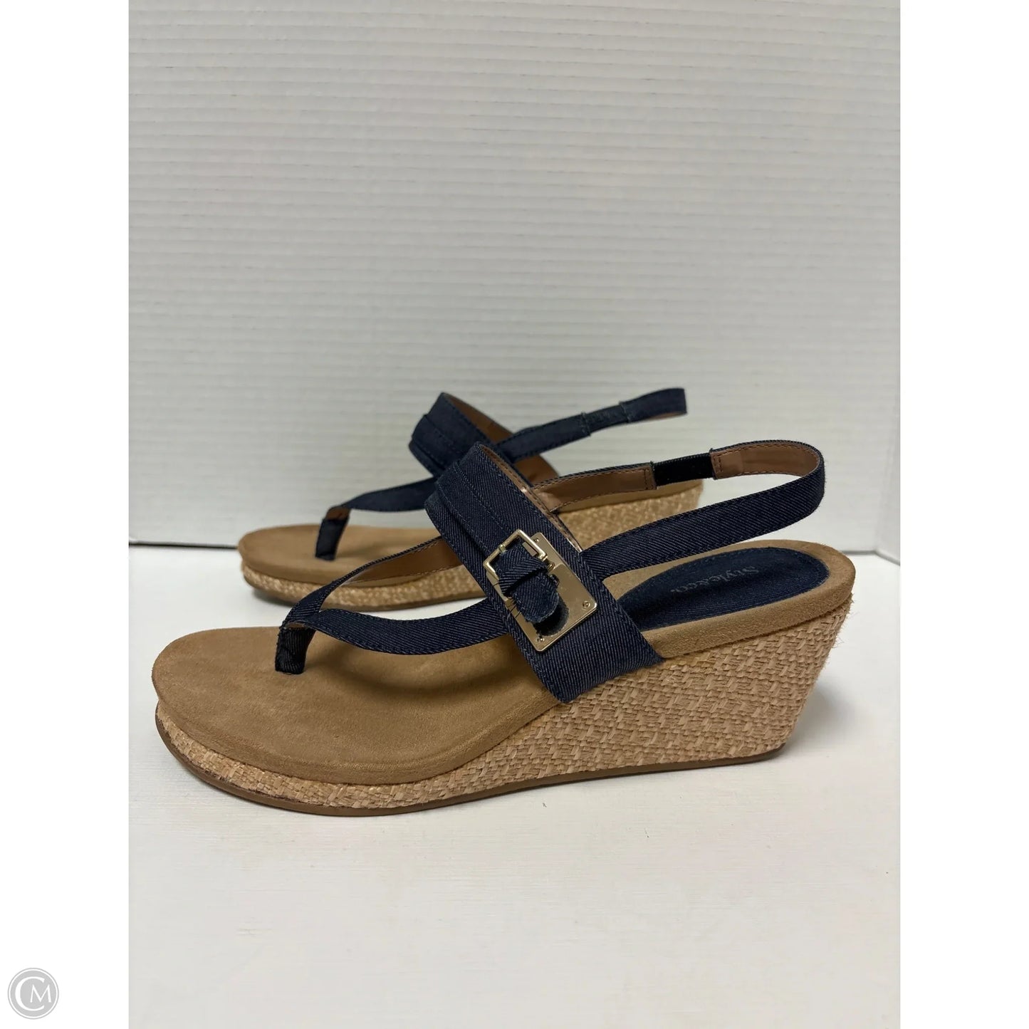 Sandals Heels Block By Style And Company In Blue, Size: 7