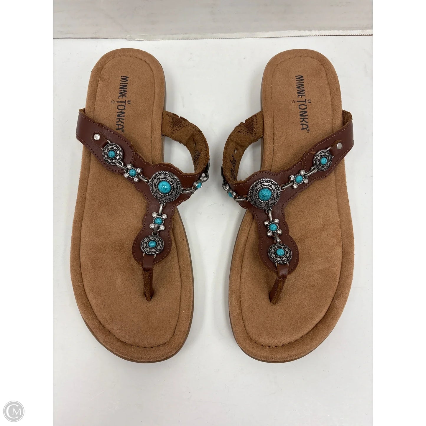 Sandals Flats By Minnetonka In Brown, Size: 9