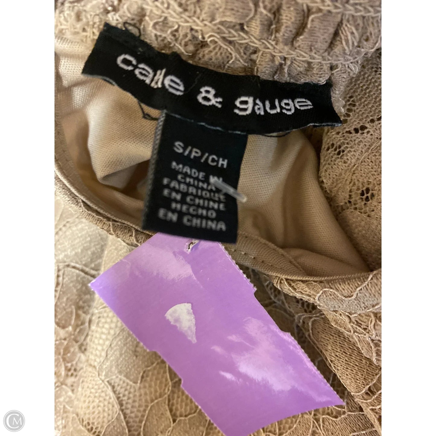 Top Sleeveless By Cable And Gauge In Tan, Size: S