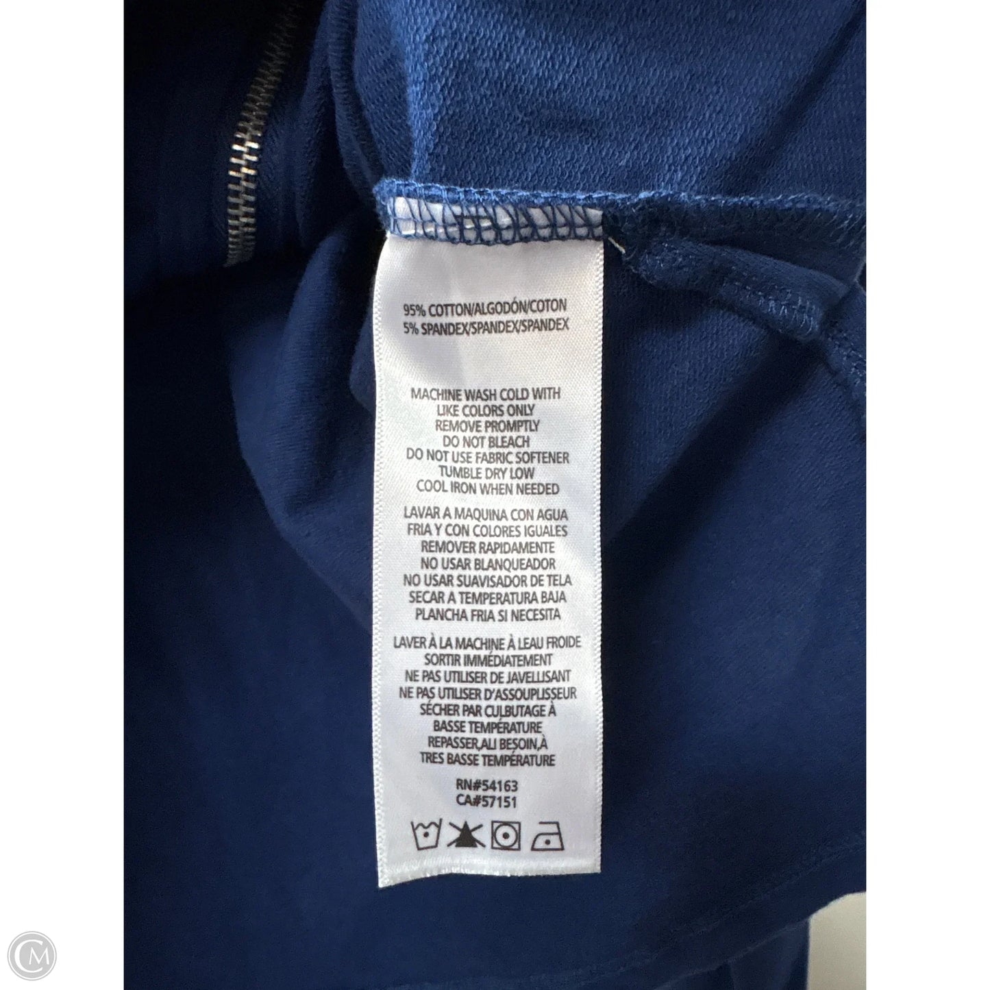 Sweatshirt Hoodie By Tommy Hilfiger In Navy, Size: M