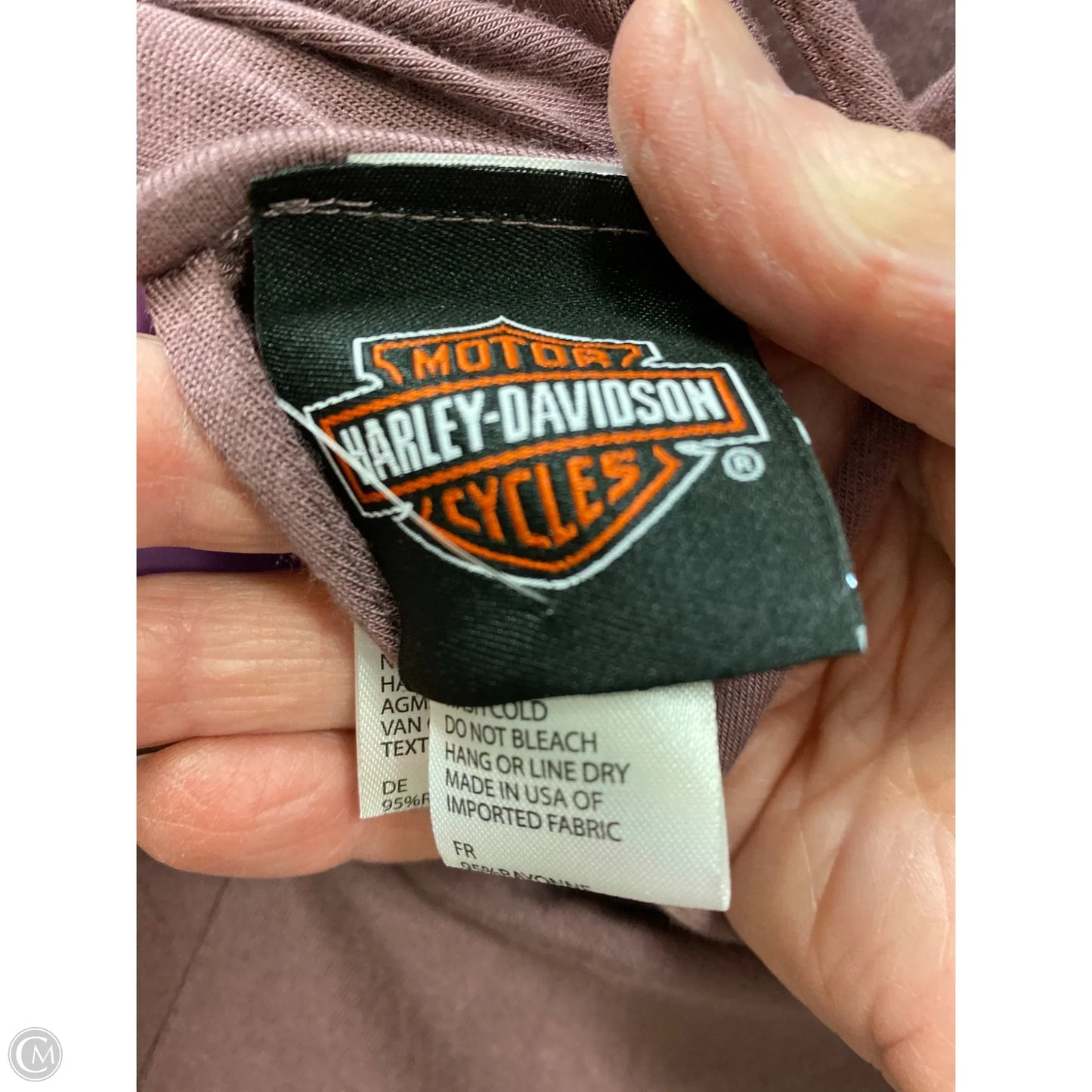 Top Short Sleeve By Harley Davidson In Mauve, Size: Large