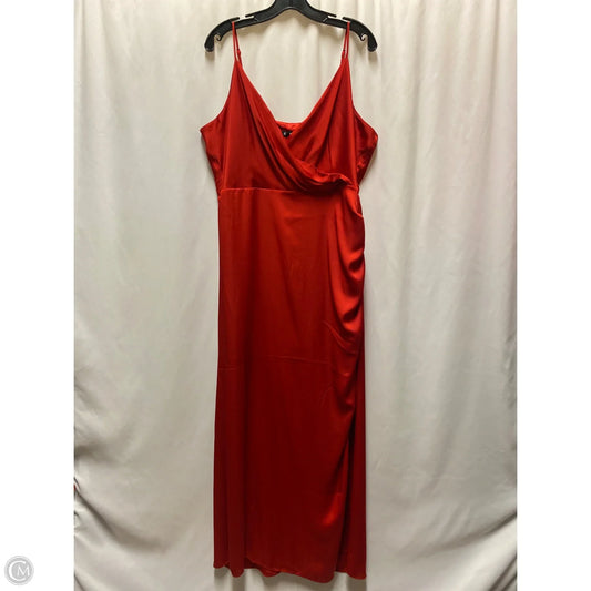 Dress Casual Maxi By Express In Red, Size: Xl
