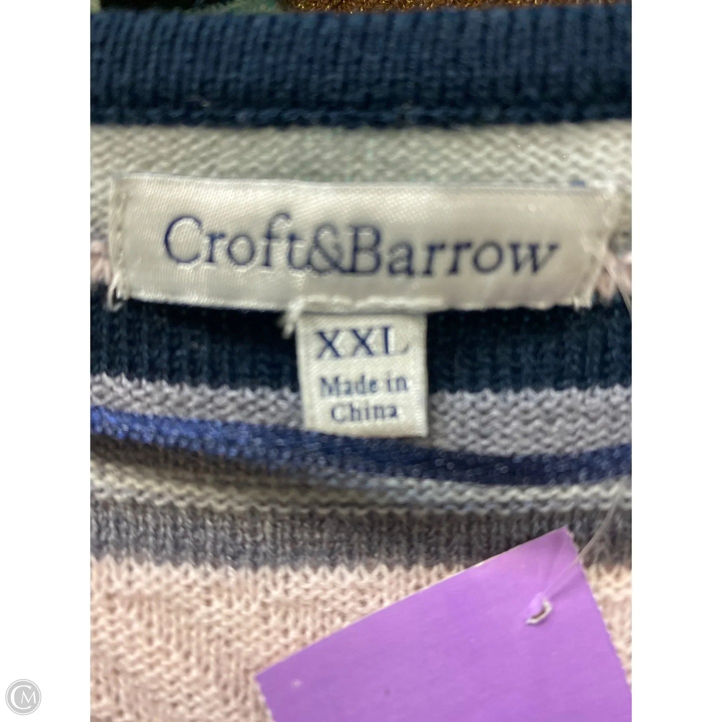 Sweater By Croft And Barrow In Grey, Size: Xxl
