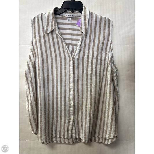 Top Sleeveless By Clothes Mentor In Tan, Size: 3x
