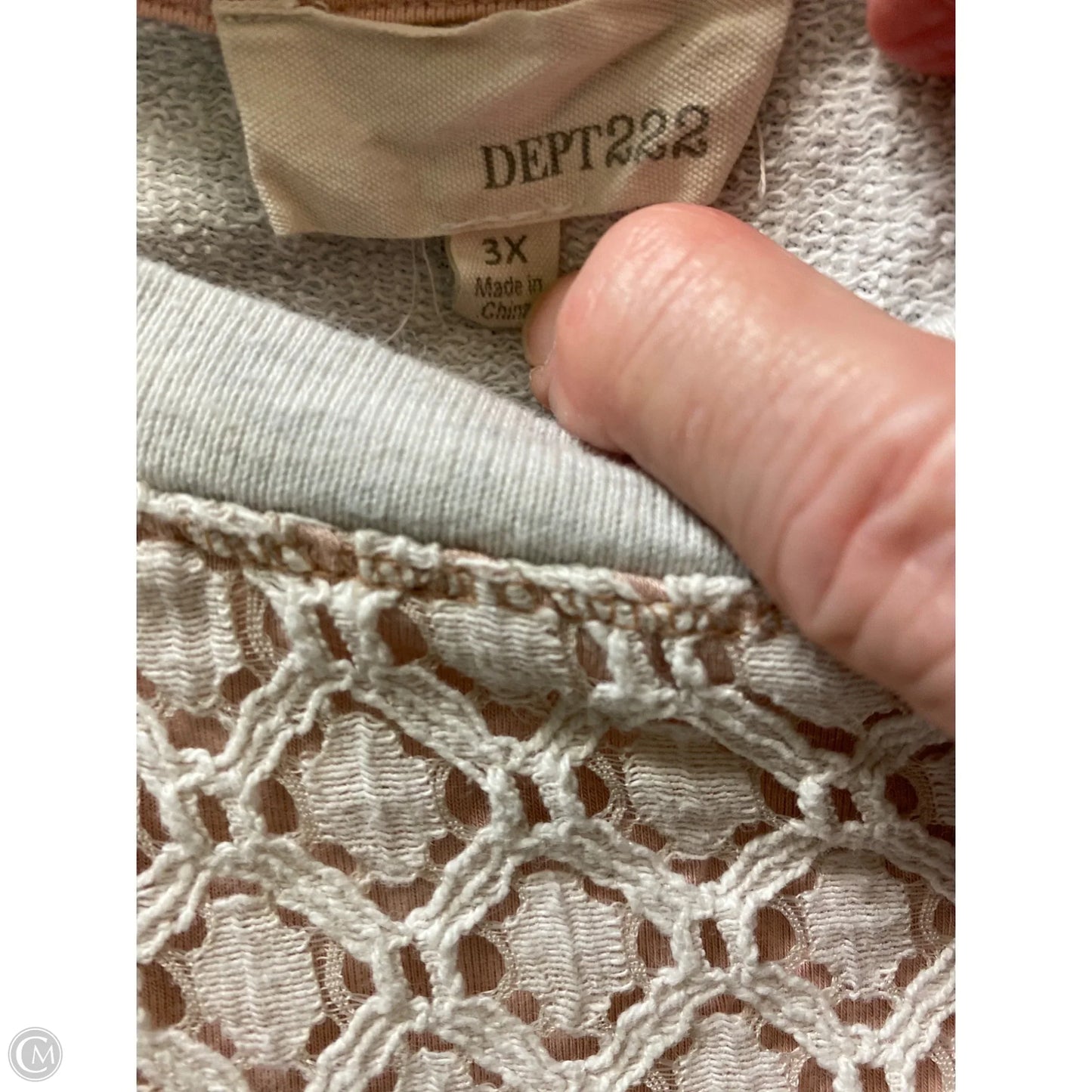 Top Long Sleeve By Dept 222 In Grey, Size: 3x