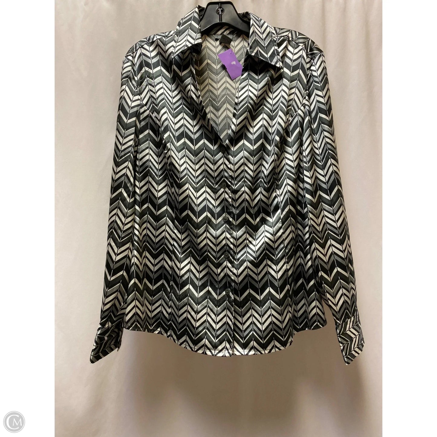 Top Long Sleeve By Ann Taylor In Black, Size: L