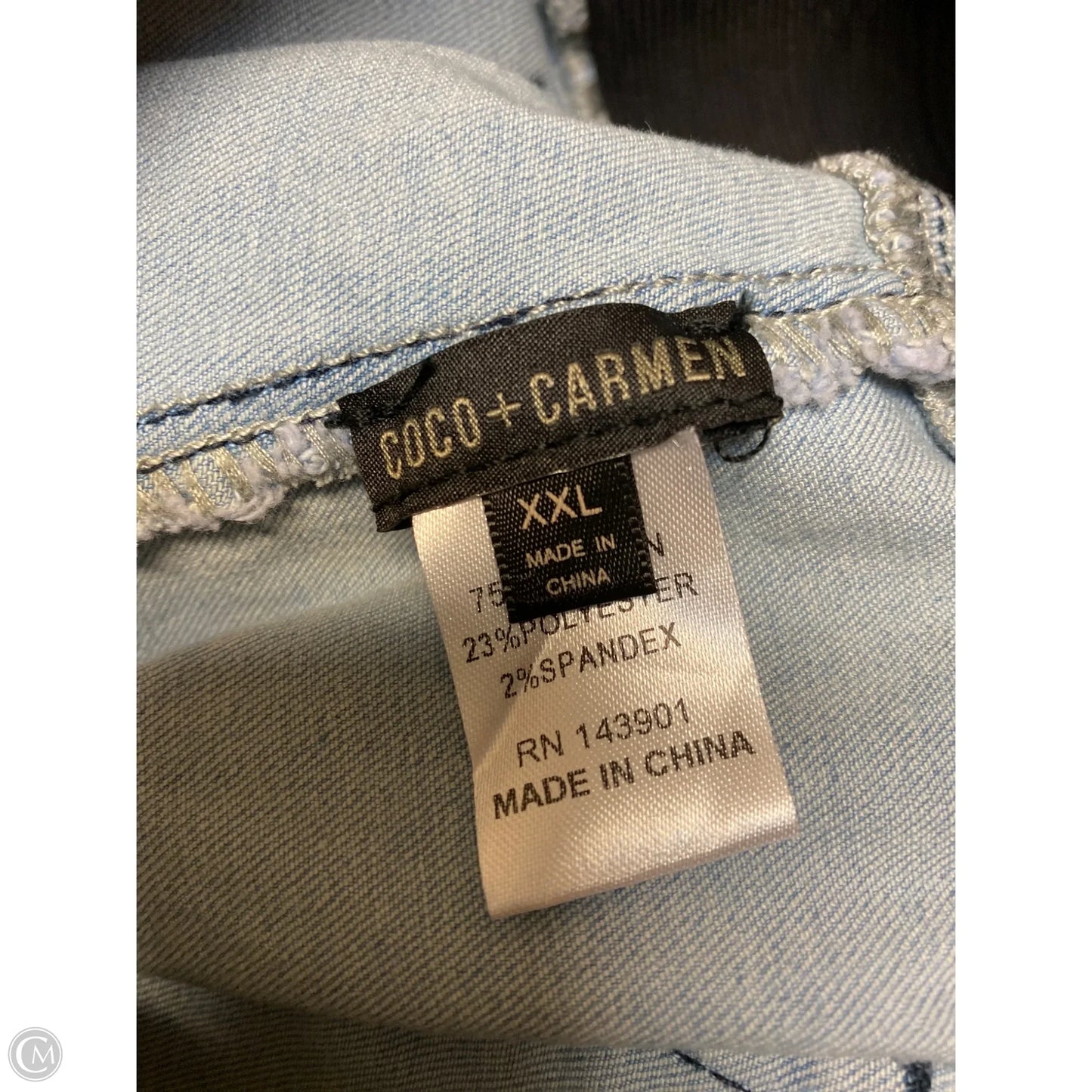 Jeans Straight By Coco And Carmen In Blue Denim, Size: Xxl