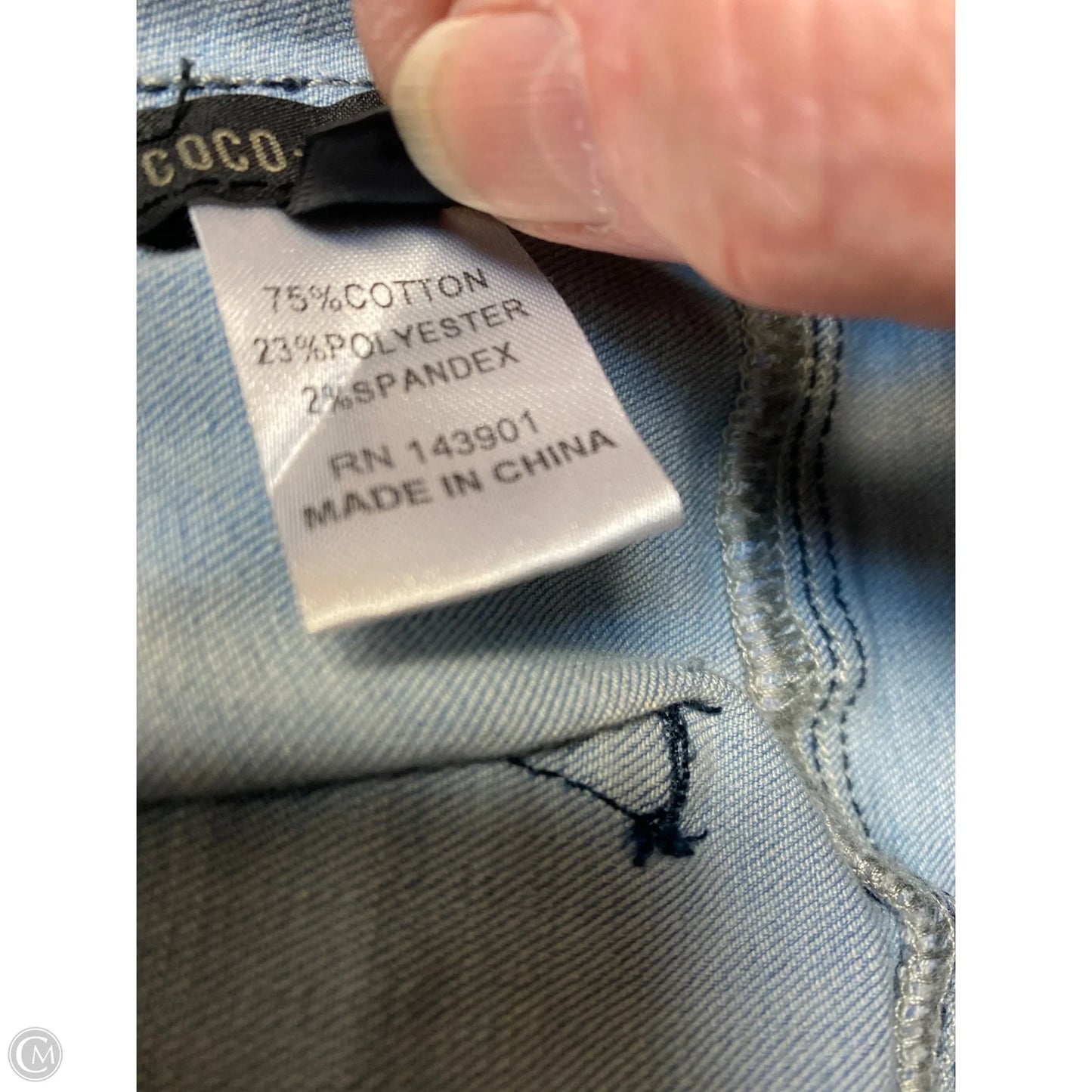 Jeans Straight By Coco And Carmen In Blue Denim, Size: Xxl