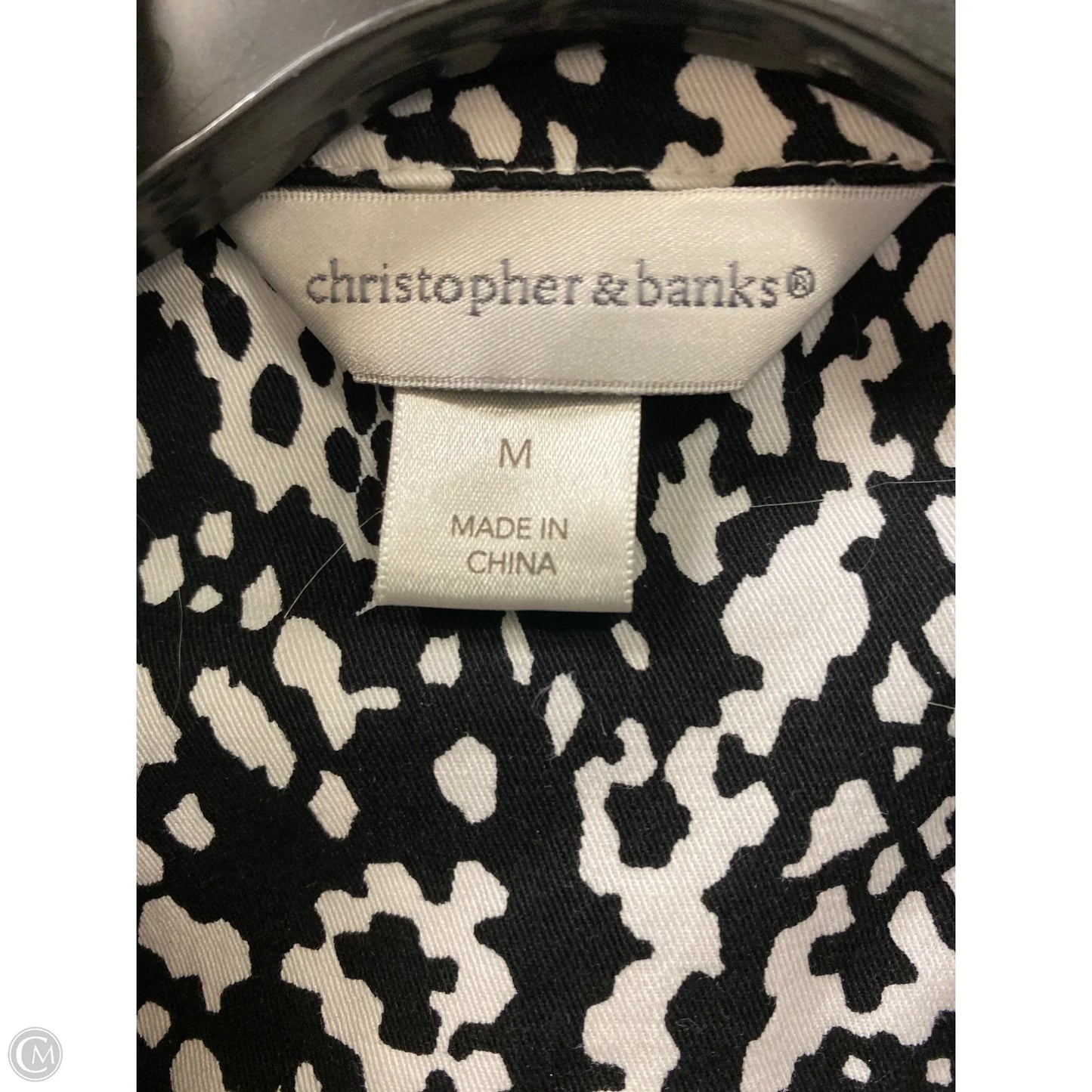 Jacket Other By Christopher And Banks In Black & White, Size: M